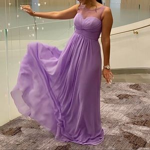 Lilac/ lavender A-line Gown